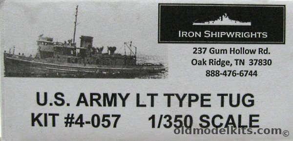 Iron Shipwrights 1/350 US Army LT Type Tug Boat, 4-057 plastic model kit